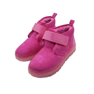 UGG Fuscia Pink Suede Round Toe Booties Slippers Size 9